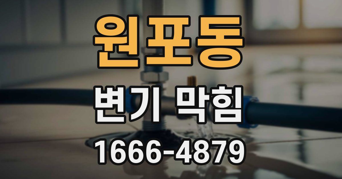 원포동 변기 막힘