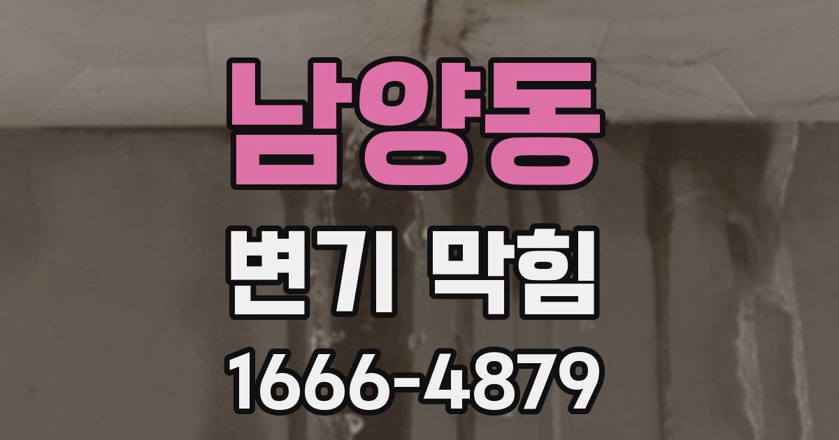남양동 변기 막힘