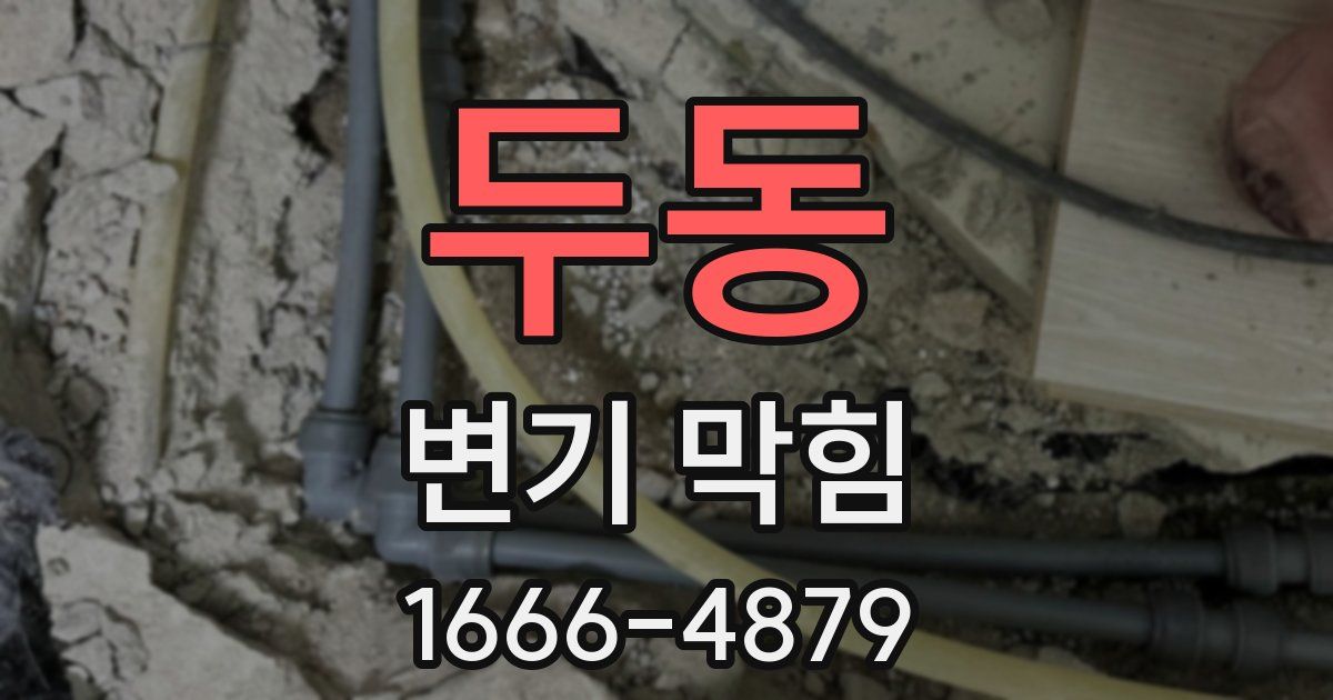 두동 변기 막힘