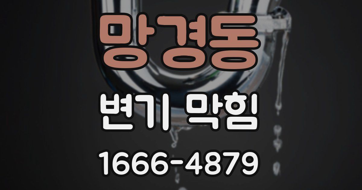 망경동 변기 막힘