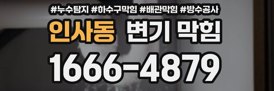 인사동 변기 막힘