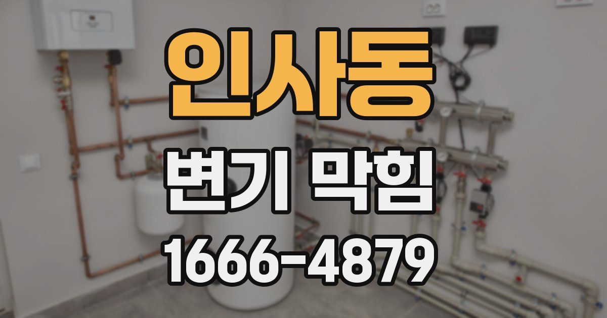 인사동 변기 막힘