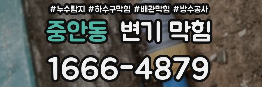 중안동 변기 막힘