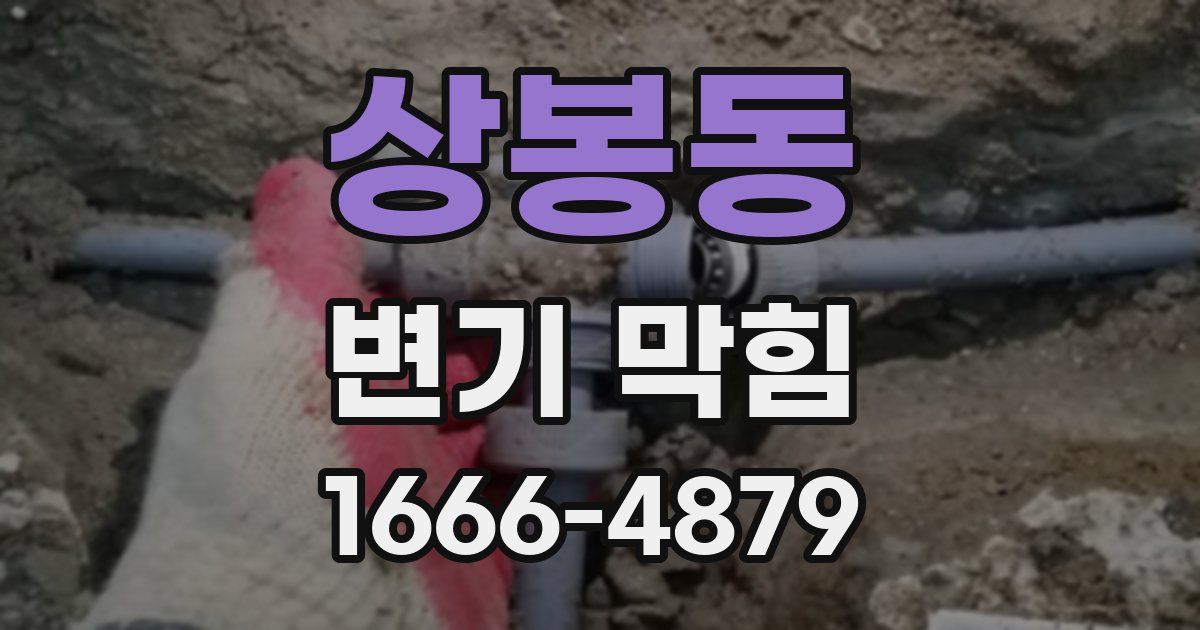 상봉동 변기 막힘