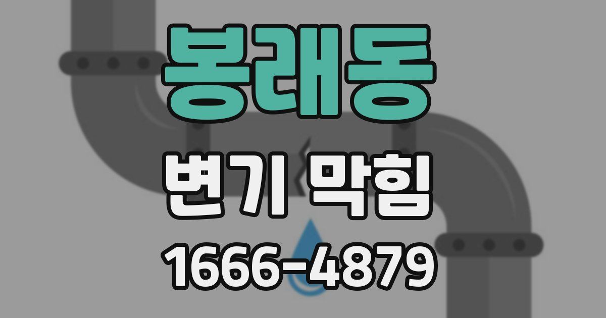 봉래동 변기 막힘