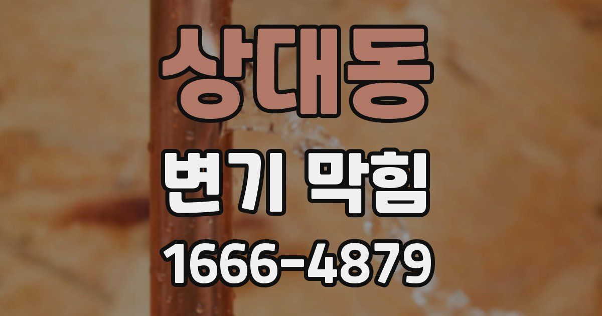 상대동 변기 막힘