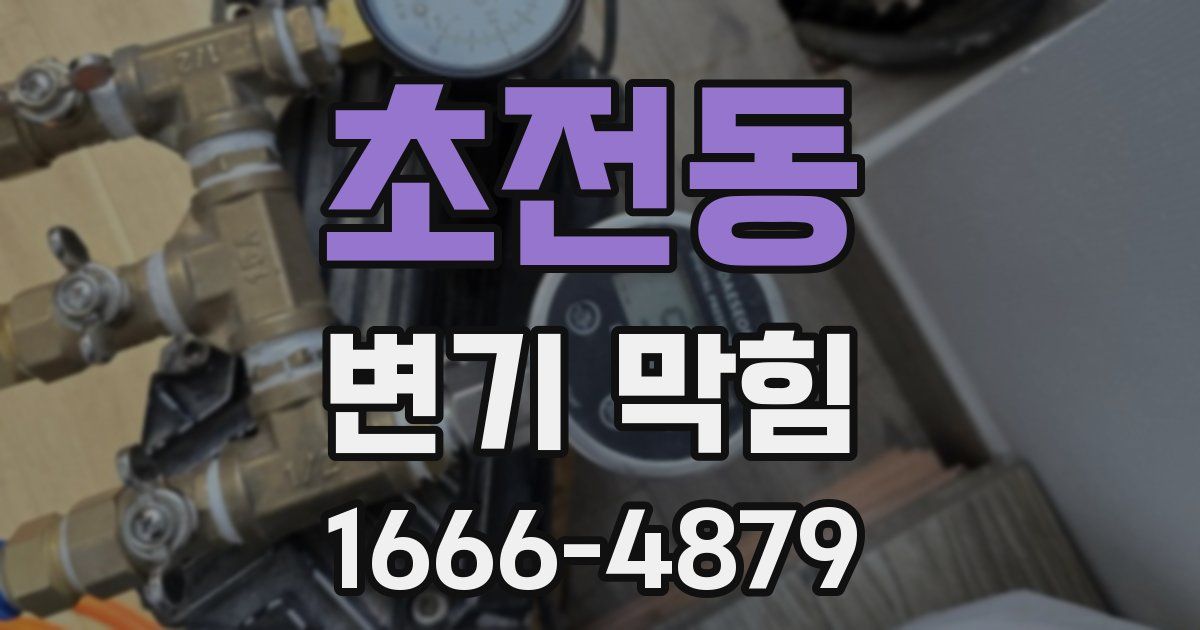 초전동 변기 막힘