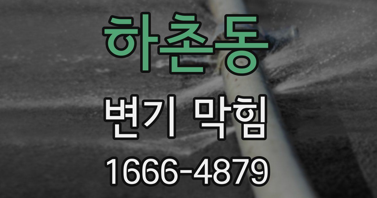 하촌동 변기 막힘