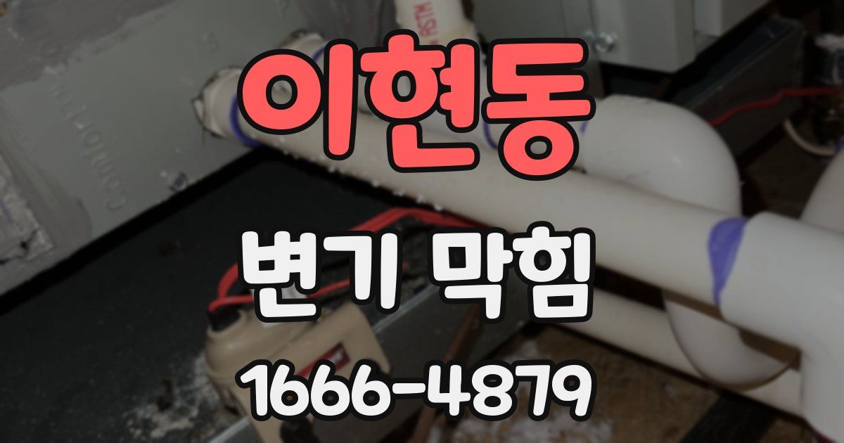 이현동 변기 막힘