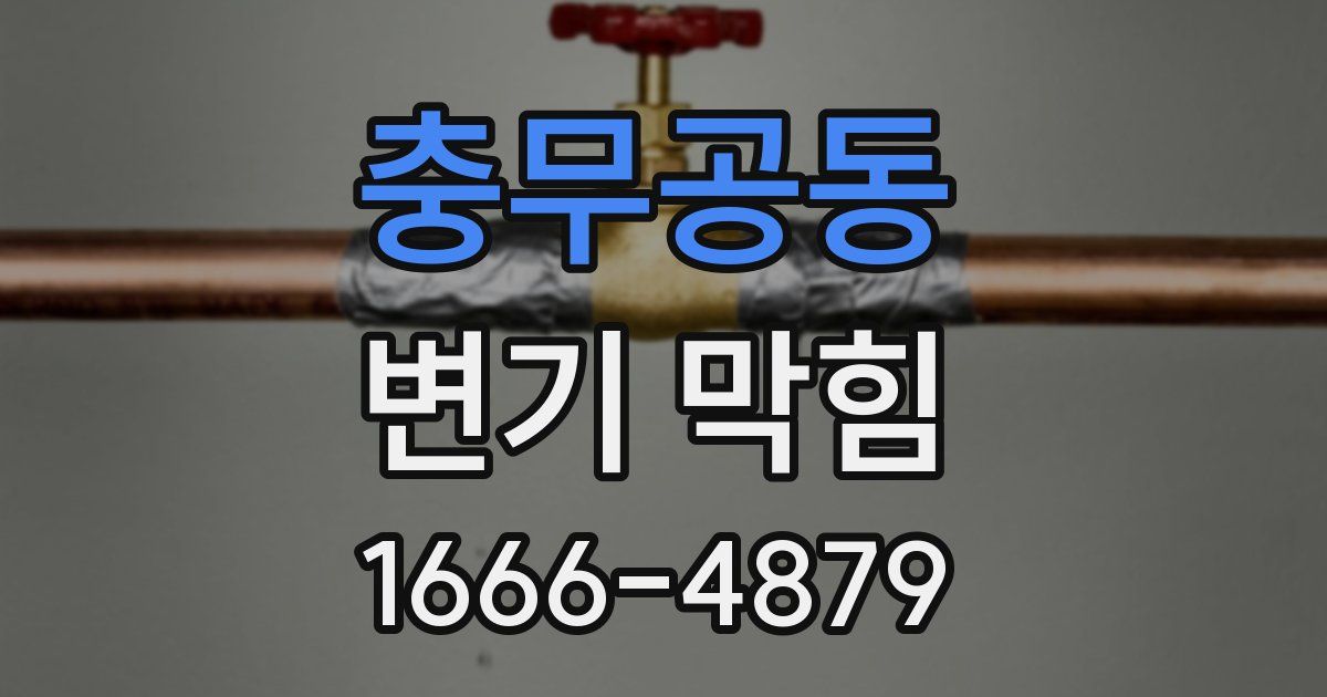 충무공동 변기 막힘