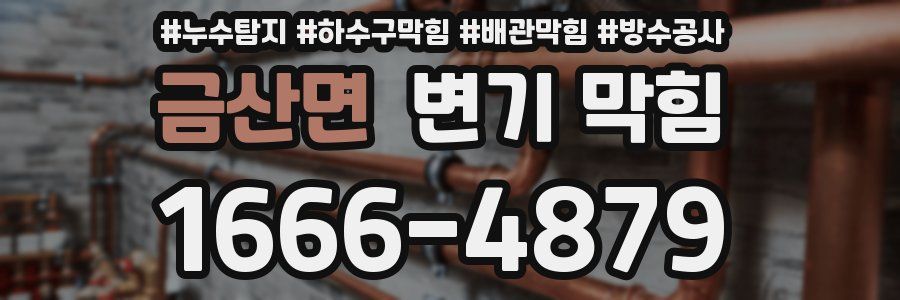 금산면 변기 막힘