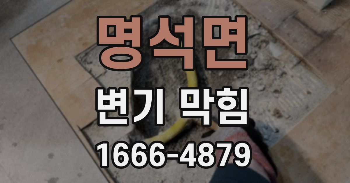 명석면 변기 막힘