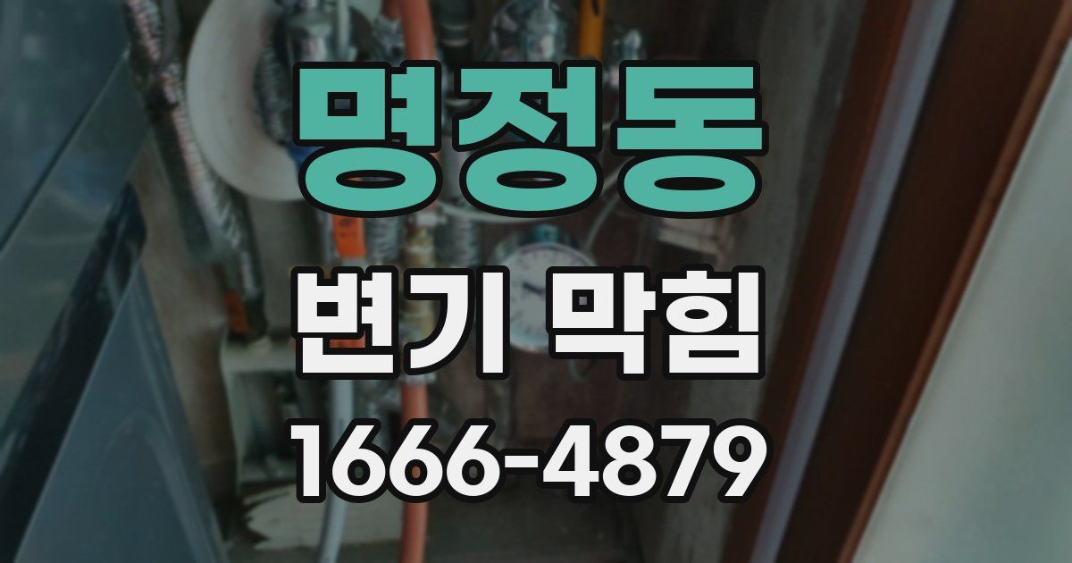 명정동 변기 막힘