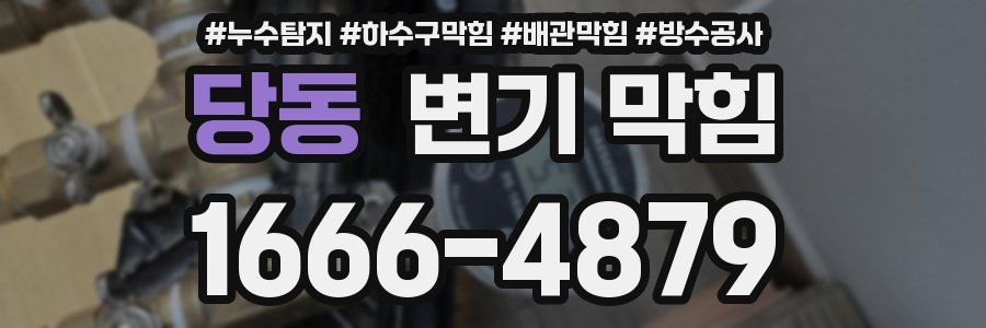당동 변기 막힘