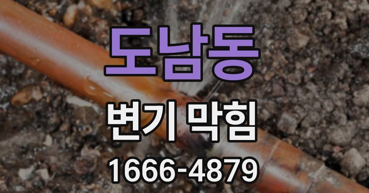 도남동 변기 막힘