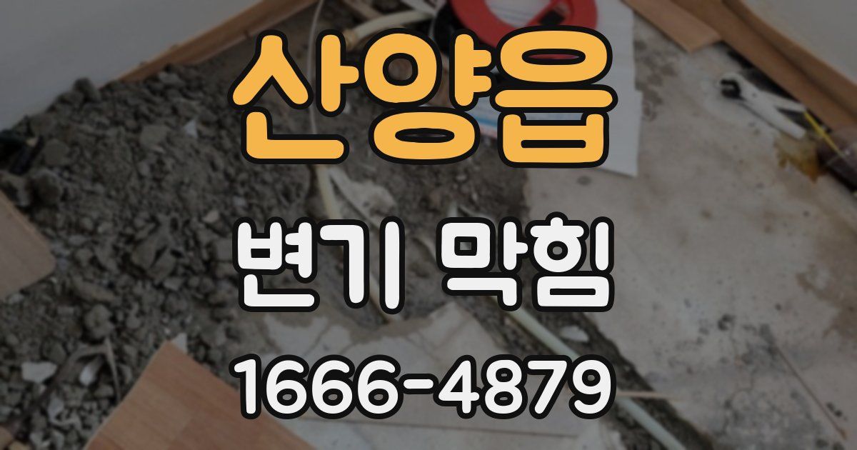 산양읍 변기 막힘