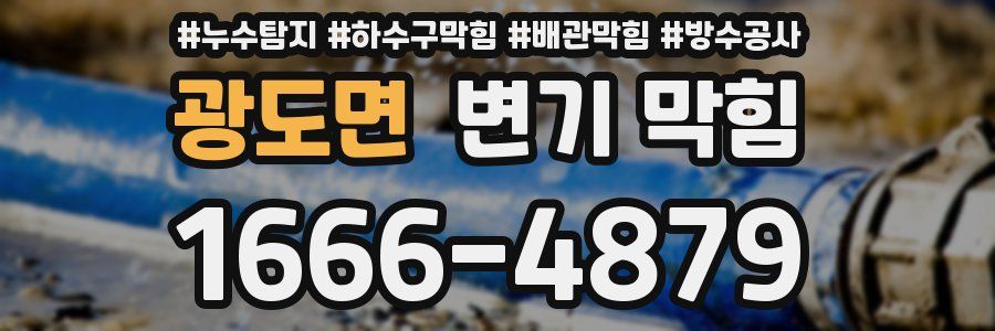 광도면 변기 막힘
