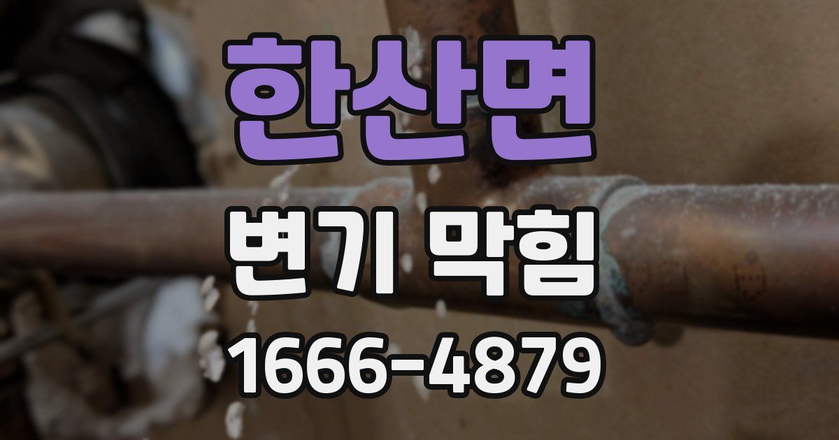한산면 변기 막힘