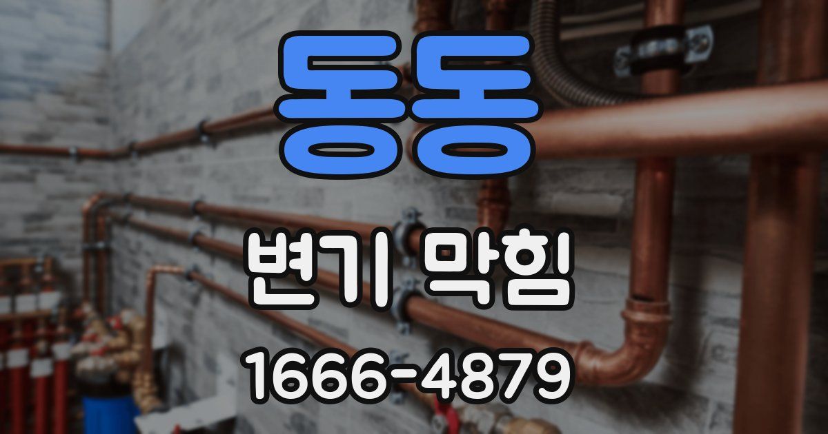 동동 변기 막힘