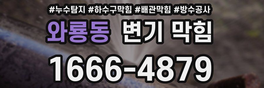 와룡동 변기 막힘