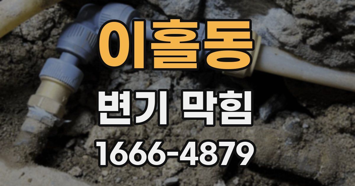 이홀동 변기 막힘