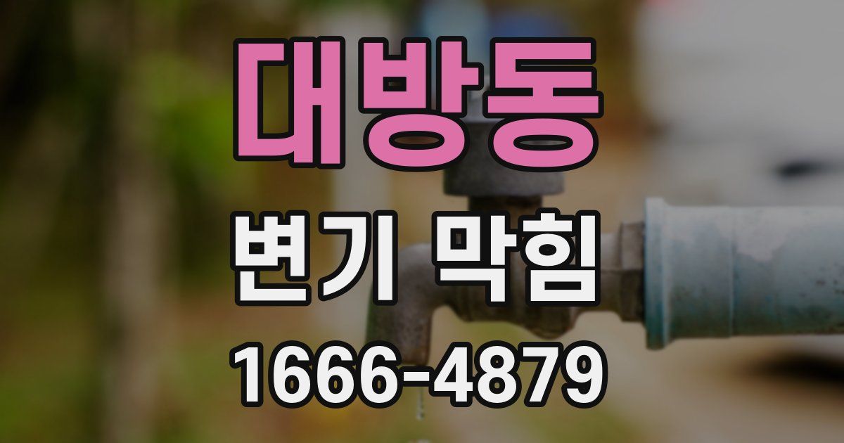 대방동 변기 막힘