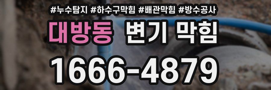 대방동 변기 막힘