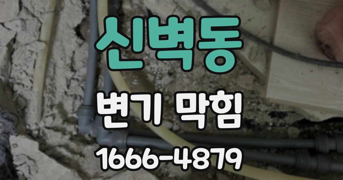 신벽동 변기 막힘