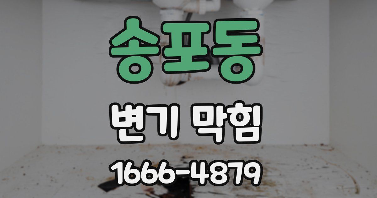 송포동 변기 막힘