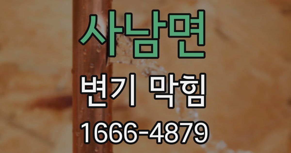 사남면 변기 막힘