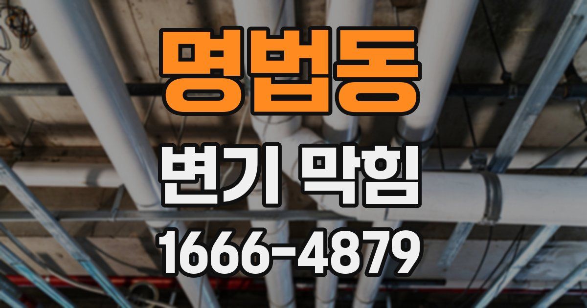 명법동 변기 막힘