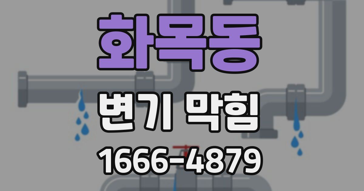 화목동 변기 막힘