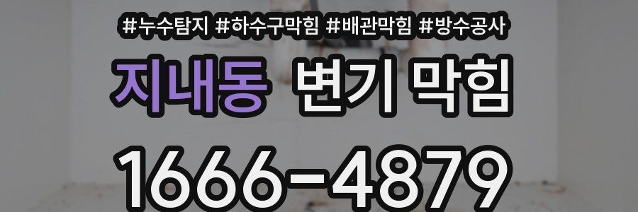 지내동 변기 막힘