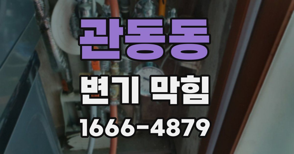 관동동 변기 막힘