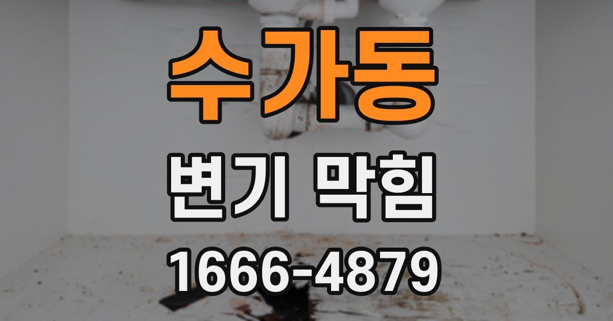 수가동 변기 막힘