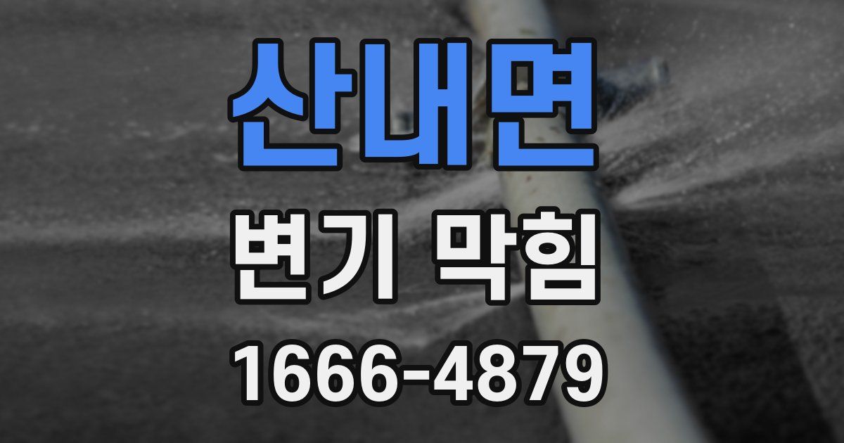 산내면 변기 막힘