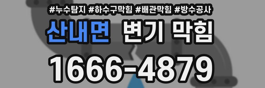 산내면 변기 막힘
