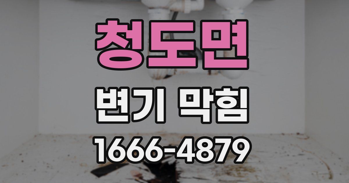 청도면 변기 막힘