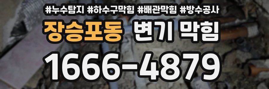 장승포동 변기 막힘