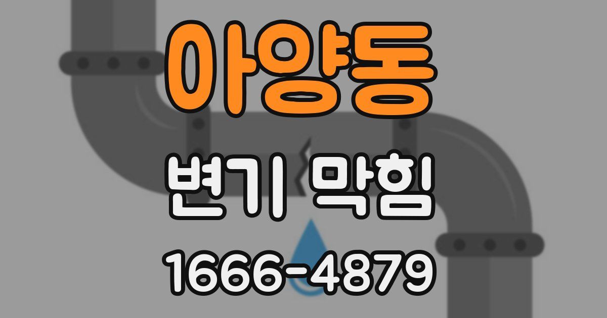 아양동 변기 막힘