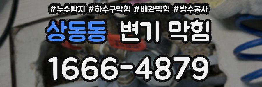 상동동 변기 막힘