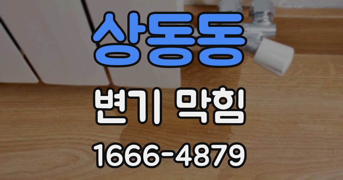 상동동 변기 막힘