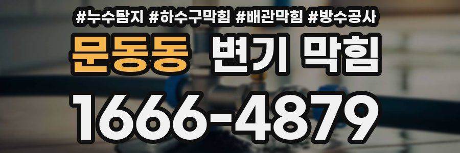 문동동 변기 막힘