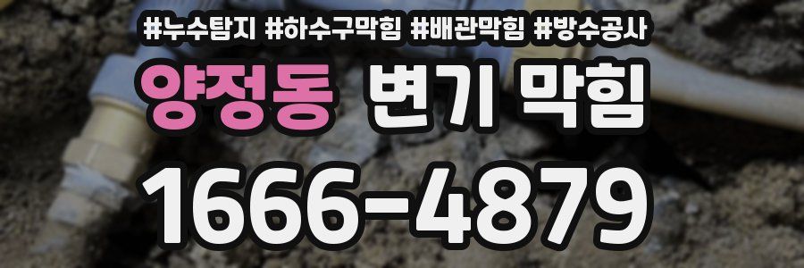 양정동 변기 막힘