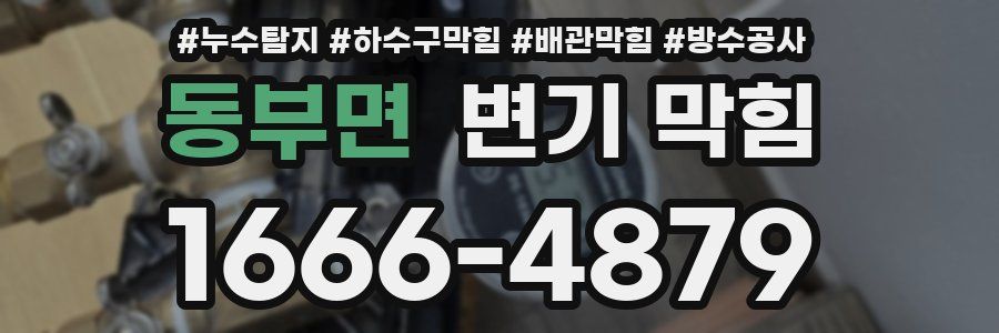 동부면 변기 막힘