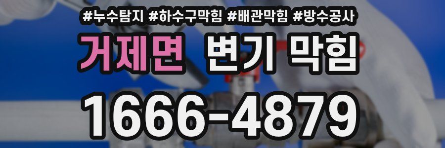 거제면 변기 막힘