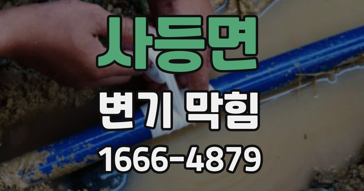 사등면 변기 막힘