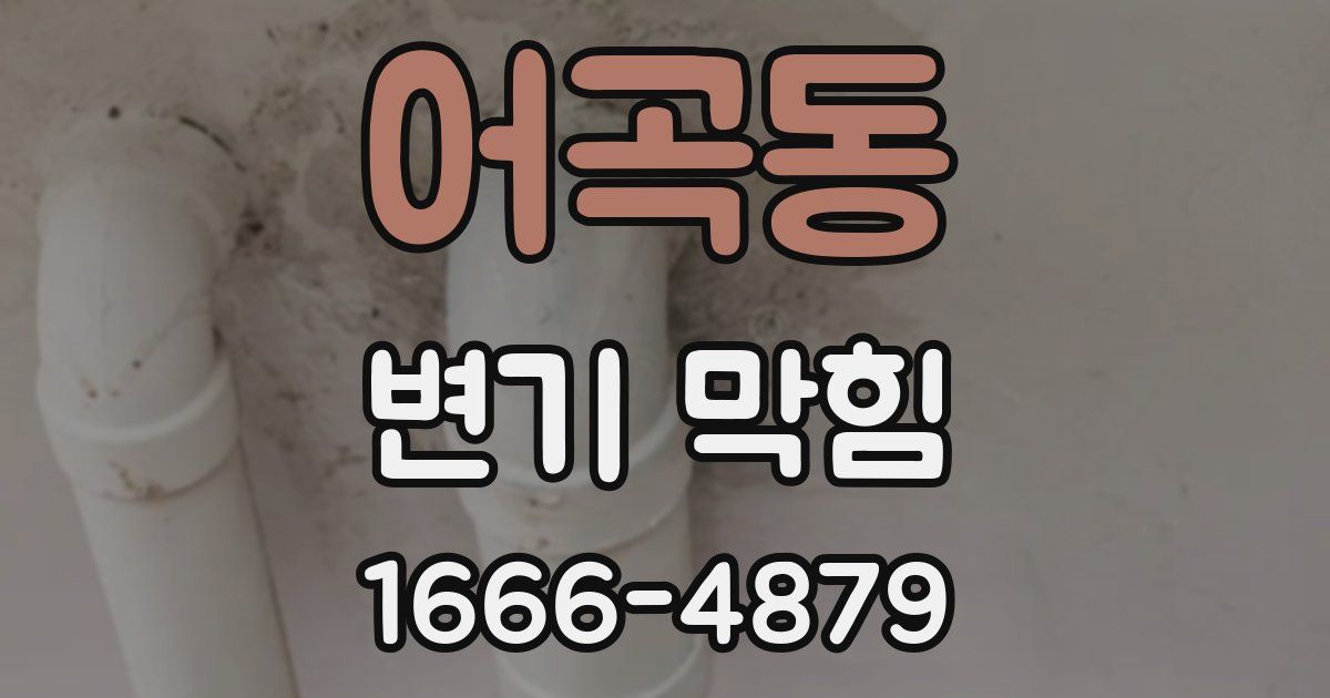 어곡동 변기 막힘