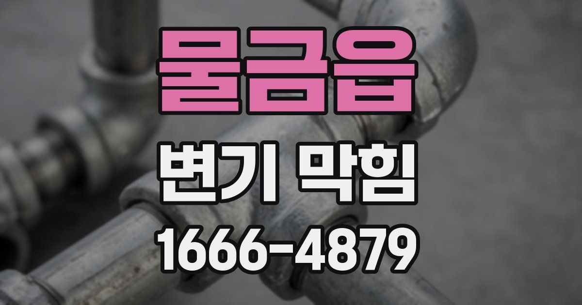 물금읍 변기 막힘