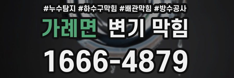 가례면 변기 막힘
